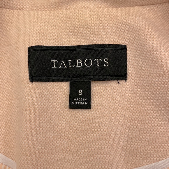 Talbots Pink Lined Two Button Pick Stitch Blazer - Size 8 - Machine Wash - Picture 3 of 5